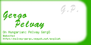 gergo pelvay business card
